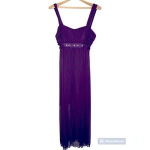 Connected Apparel Purple Embellished Evening Gown/Prom Dress in Size 12